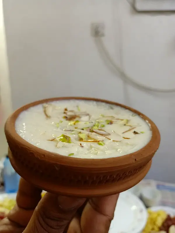 Payasam served in a clay cup